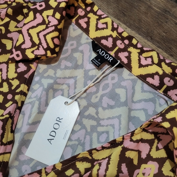 Ador Vintage Print Stretch Wrap Maxi Dress Size Small - Picture 5 of 12